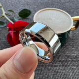 Wonderful High Polished Beveled Finish 6/8MM Men Women Tungsten Comfortable Fit Engagement Wedding Band Rings