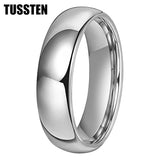 Amazing Domed Polished Finish Gold/Siver/Black Tone 6/8MM Tungsten Carbide Men Women Comfortable Fit Wedding Bands