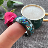 Terrific Galaxy Opal Brushed 8MM Cool Wedding Comfort Fit Bands Rings Tungsten Jewelry For Men and Women