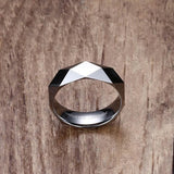 Super Rhombic Section Gold, Silver, Rose Gold Color High Polished 6mm Men Women Tungsten Carbide Ring Wedding Bands