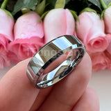 High Polished Beveled Finish Excellent Quality 8MM 6MM 4 Colors Comfort Fit Men Women Tungsten Carbide Wedding Band