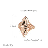 Awesome Hollow Textured New Gothic Personality Embossed 14K Rolled Rose Gold Rings for Women  Jewelry Wedding Party