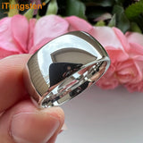 Shiny Polished White Tungsten Couple Ring 2/3/4/5/6/7/8/10mm Nice Comfort Fit Engagement Wedding Bands for Men Women