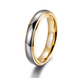Fabulous Gold Plated Polished 4mm/6mm Tungsten Carbide Rings Men and Women Engagement Wedding Bands For Couple