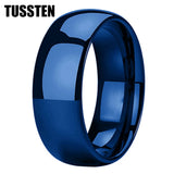 Amazing Domed Polished Finish Gold/Siver/Black Tone 6/8MM Tungsten Carbide Men Women Comfortable Fit Wedding Bands