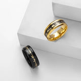 Awesome Black Carbon Fiber Inlay 8mm Beautiful Heartbeat Ring for Men Women Tungsten Wedding Band Fashion Jewelry