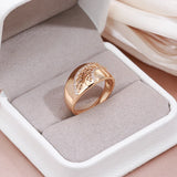 Luxury Ethnic Weaving Patterned Rolled 14K Rose Gold Shiny AAA+ Zircon Diamonds Queen Crown Rings For Women