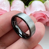 Classic Multiwidth Black Brushed FinishTungsten 6/8/10/12MM Flat Comfort Fit Wedding Band Ring for Men and Women