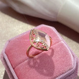 Luxury Smooth 14K Filled Rose Gold Minimalist Hollow Micro Set AAA Zircon Diamonds Women's Rings Fine Jewelry
