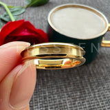 Charming 4MM Tungsten Blank Rings with 2MM Groove For Inlay Channel Polished Shiny Dome Edges Women Wedding Bands