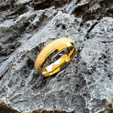 Superb 6/8mm Sandblasted Gold Tungsten Comfortable Fit Ring for Men and Women Fashion Engagement Wedding Band