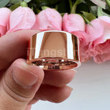 Shiny Tungsten Pipe Cut Polished 12mm Large Men Ring  Comfort Fit Wedding Band Fashion Jewelry
