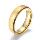 Excellent Frosted Gold/Silver Color Matte 6mm Tungsten Ring for Men Women Wedding engagement Band for Couple