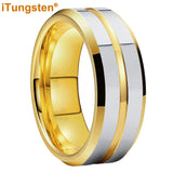 High Polished Excellent  Workmanship 6mm 8mm Two Colors Tungsten Engagement Wedding Band Men Women Fashion Jewelry