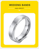 High Quality Anti Scratch 5mm Classic Tungsten Rings for Men - Simple Classic Male Bridegroom Wedding Bands,