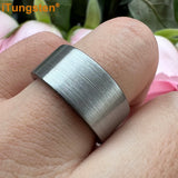 Classic Multiwidth Black Brushed FinishTungsten 6/8/10/12MM Flat Comfort Fit Wedding Band Ring for Men and Women