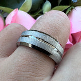 Popular Grooved Brushed Beveled Finish 6mm 8mm Classic Wedding Band Men Women Tungsten Carbide Comfort Fit Ring