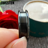 New Arrival Quality 6MM Tungsten 4MM Groove For Inlay Channel Polished with Shiny Dome Edges Wedding Bands