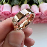 High Polished Beveled Finish Excellent Quality 8MM 6MM 4 Colors Comfort Fit Men Women Tungsten Carbide Wedding Band