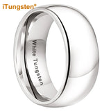 Shiny Polished White Tungsten Couple Ring 2/3/4/5/6/7/8/10mm Nice Comfort Fit Engagement Wedding Bands for Men Women