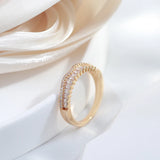 Luxury AAA+ Zircon Diamonds Full Paved Rings For Women 14K Filled Rose Gold Vintage Daily Quality Jewelry