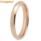 Trendy Jewelry Domed Polished Shiny Beautiful Ring Multiwidth Tungsten Comfort Fit Wedding Band for Men and Women
