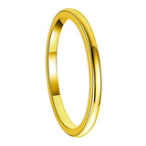 Trendy Jewelry 2/4/6/8/10mm Gold Plated Tungsten Ring For Men and Women Comfort Fit Couple Engagement Wedding Band