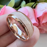 Awesome Domed Grooved Sandblasted 6mm 8mm Tungsten Carbide Comfort Fit Ring for Women Men - Gift Jewelry