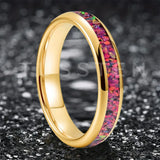 Charming Opal Ring Nice 4MM Color Women Tungsten Comfort Fit Engagement Wedding Bands Trendy Jewelry