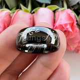 Trendy Laser Engraved 6mm 8mm Fashion Tungsten Carbide Comfort Fit Ring for Men Women - Engagement Wedding Band
