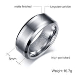High Quality Classical 100% Tungsten Carbide Rings for Men Wedding Jewelry - Popular Choice