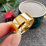 Amazing Stepped Beveled Great Workmanship 10/12MM Big Men Tungsten Rings Wedding Bands Fathers' Day Gift Jewelry