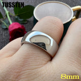 Classic Popular Polished 2-10MM  Trendy Engagement Wedding White Tungsten Comfort Fit Rings Bands for Men Women