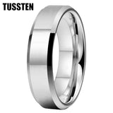 Wonderful High Polished Beveled Finish 6/8MM Men Women Tungsten Comfortable Fit Engagement Wedding Band Rings