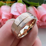 High Quality Cool Hammer 8mm Men and Women Tungsten Comfort Fit Engagement Wedding Band