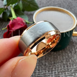 Classic Stepped Beveled Great Workmanship Big 10MM Mens Tungsten Wedding Bands Ideal  Fathers' Day Gift Jewelry