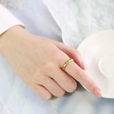 18k Gold Plated 4mm Zirconia Tungsten Rings For Women Men Wedding Bands Engagement Couple Rings Anniversary Jewelry