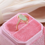 Luxury  14K Rolled Rose Gold AAA Emerald Big Green Stone Zircon Rings For Women Fine Jewelry Daily Rings