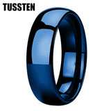 Amazing Domed Polished Finish Gold/Siver/Black Tone 6/8MM Tungsten Carbide Men Women Comfortable Fit Wedding Bands