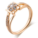 New Arrival Vintage Design White AAA Zircon Rings For Women 14K Rolled Rose Gold Rings Party Wedding Jewelry