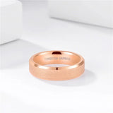 Popular Rose Gold Frosted Matte Brushed 4mm 6mm Tungsten Carbide Rings For Women, Men Wedding Engagement Bands