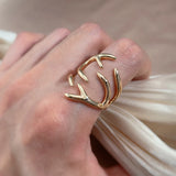 New Arrival Luxury Open Unisex Rolled Rose Gold of 14-Karat Purity Women Party Fine Jewelry Rings