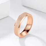 Popular Rose Gold Frosted Matte Brushed 4mm 6mm Tungsten Carbide Rings For Women, Men Wedding Engagement Bands