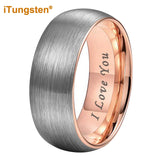Superb Domed Band Laser Engraved 4/5/6/7/8/10mm Men Women Tungsten Carbide Comfort Fit Rings - Dailylife Jewelry