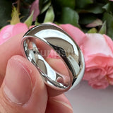 Shiny Polished White Tungsten Couple Ring 2/3/4/5/6/7/8/10mm Nice Comfort Fit Engagement Wedding Bands for Men Women