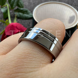Beautiful 2 Grooves Finish Great Workmanship 8MM Men Women Flat Comfort Fit Wedding Band Tungsten Finger Rings