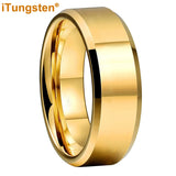 High Polished Beveled Finish Excellent Quality 8MM 6MM 4 Colors Comfort Fit Men Women Tungsten Carbide Wedding Band
