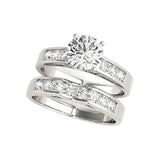 Stunning 1 Carat Round Moissanite Diamonds Ring Sets For Women - Fine Jewelry 925 Silver Wedding Engagement Rings