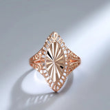 Awesome Hollow Textured New Gothic Personality Embossed 14K Rolled Rose Gold Rings for Women  Jewelry Wedding Party