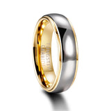 Fabulous Gold Plated Polished 4mm/6mm Tungsten Carbide Rings Men and Women Engagement Wedding Bands For Couple